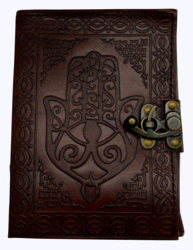 5 x 7 inch Hamsa Hand Leather Embossed Journal